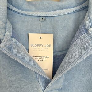 Sloppy Joe light blue collared sweatshirt, size 1